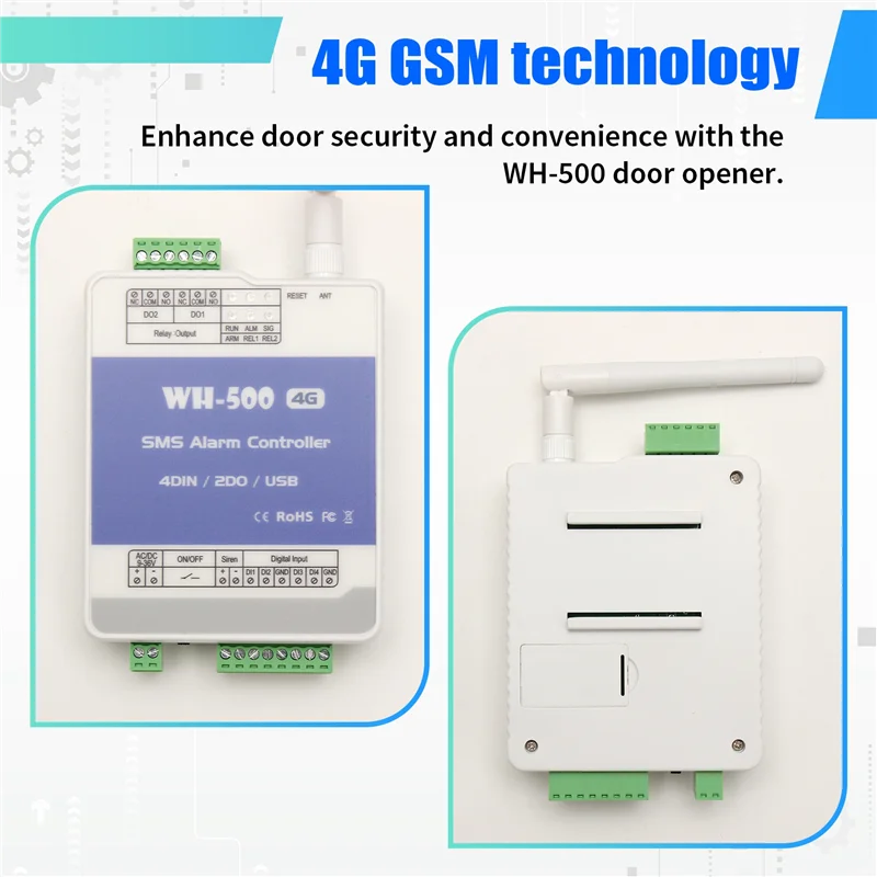 

M13K-Remote Controller WH-500-EU GSM 4G Gate Door Opener Relay Switch Wireless Alarm Controller With APP Control