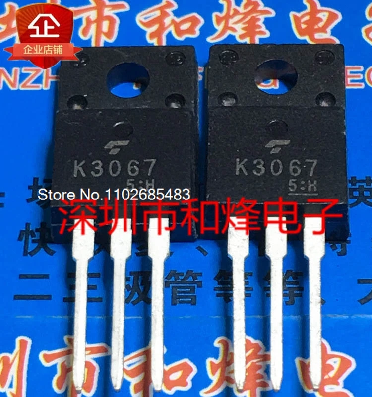 

(5PCS/LOT) K3067 2SK3067 TO-220F MOS 600V 2A