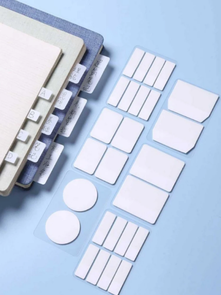 40/80/160 Pages givré Simple pur blanc Index autocollants étiquettes transparentes autocollants bricolage Notes autocollantes fournitures scolaires de bureau