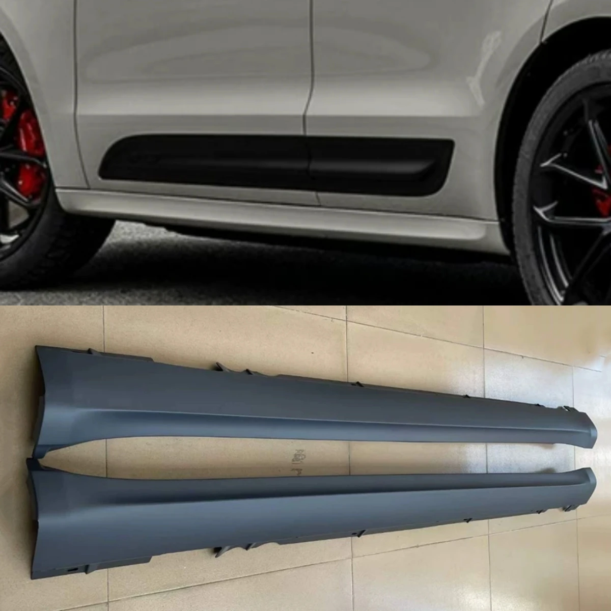 

Car Side Skirts for Porsche Macan 2014-2017 2018-2023 GTS Unpainted Side Shovel Body Trim Side Guard Plate