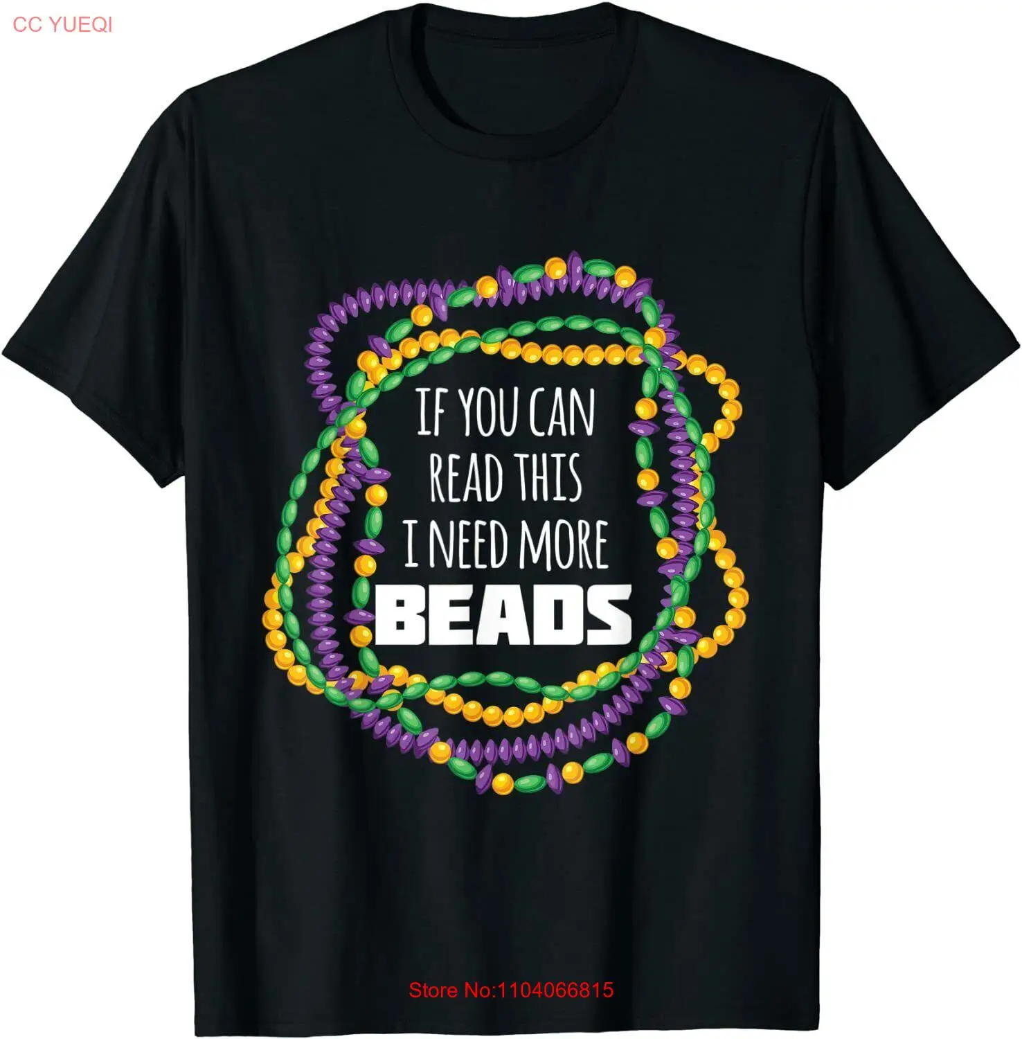 Funny Mardi Gras Beads Party Costume for Men Women T-Shirt Best Gifts Size S-5XL