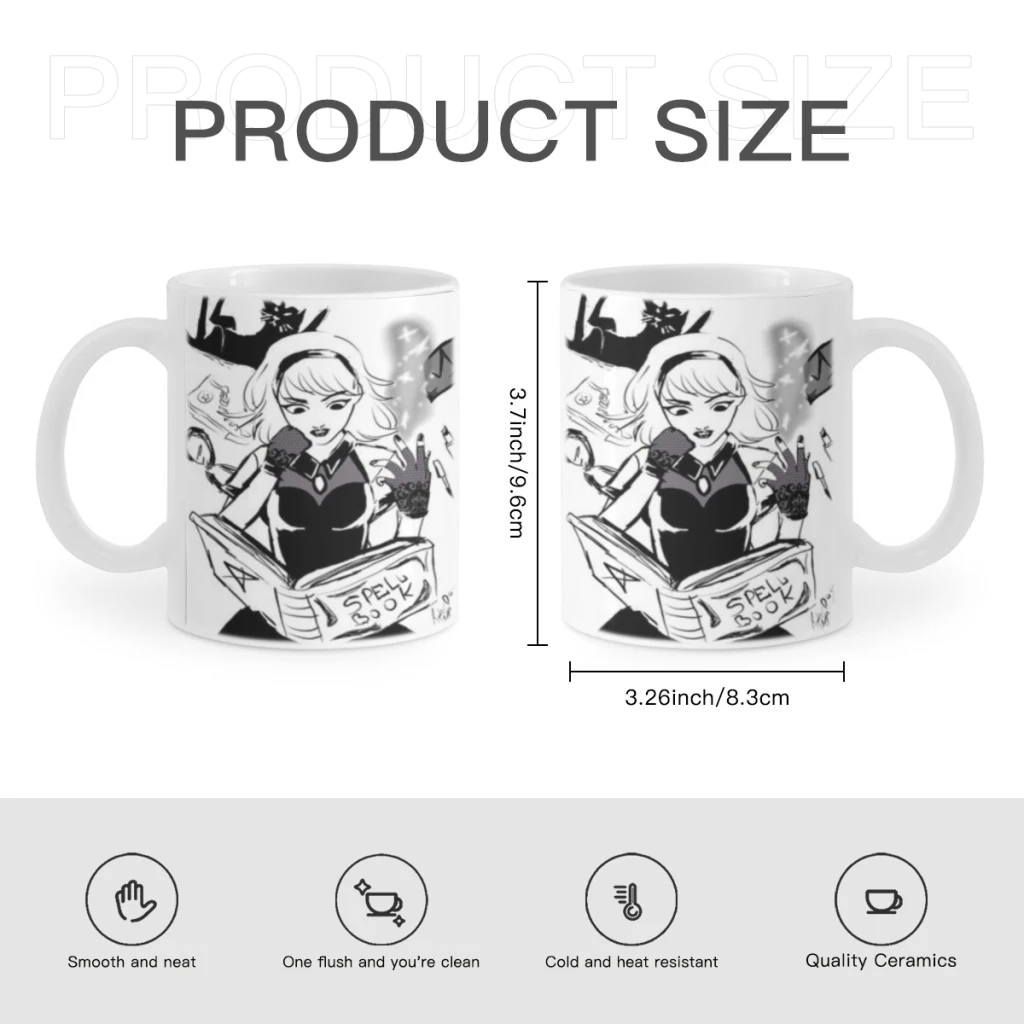 Sabrinas the little witch Spellman Coffee Mug 11oz Fun Ceramic Coffee Tea Cocoa Cup Handle Tea Drink Cup