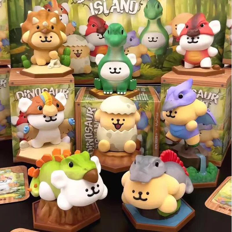 Toyzero Plus Dinosaur Island Series Blind Box Cute Cartoon Character Collectible Figure Desktop Ornament Gift For Adults