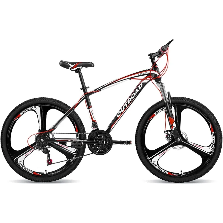 

Outroad 26 Inch Mountain Bike 7Speed HighCarbon Steel Aviation Grade Frame Dual Disc V Brake Adjustable Ergonomic Seat Bicycle