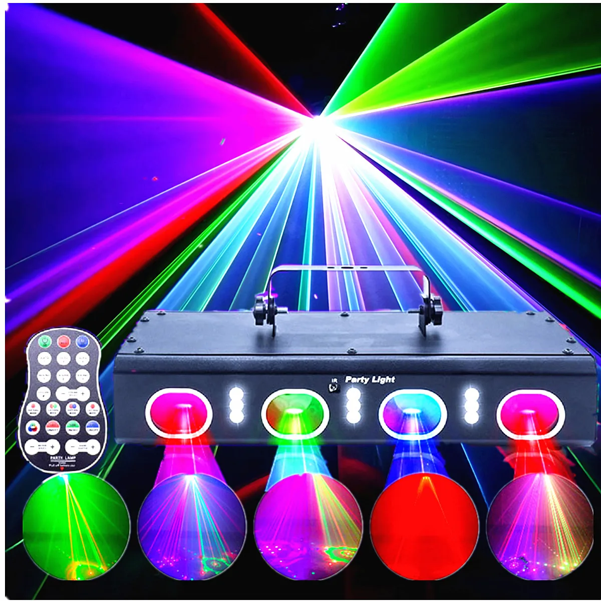 Party Lighting, DJ Rotating Dance Floor Lighting, 3D Effects for Family Gatherings, Lighting for Spring Festival, Halloween, Chr
