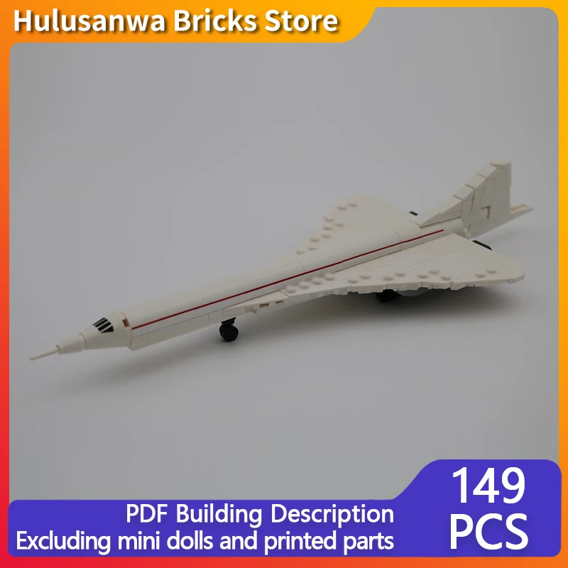 

Модель гражданского авиалайнера Concorde MOC, строительные кирпичи, военное оборудование, модульные технологии, подарки, праздник, сборка, детские игрушки, костюм