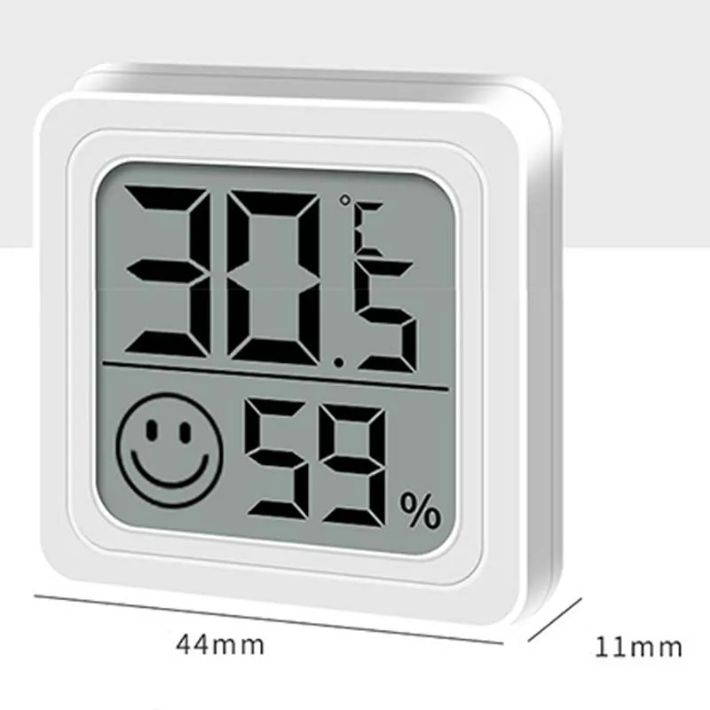 Termômetro Digital Mini para Ambiente com Sensor de Montagem na Parede e Tela LCD para Uso Doméstico