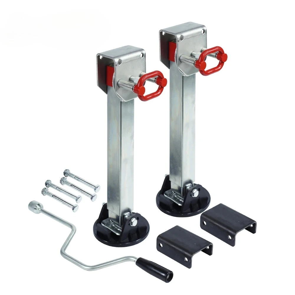 2 pièces Pieds de stabilisation escamotables pour remorque, caravane, camping-car et camping-caravane, 440~630mm, pièces de camping-car