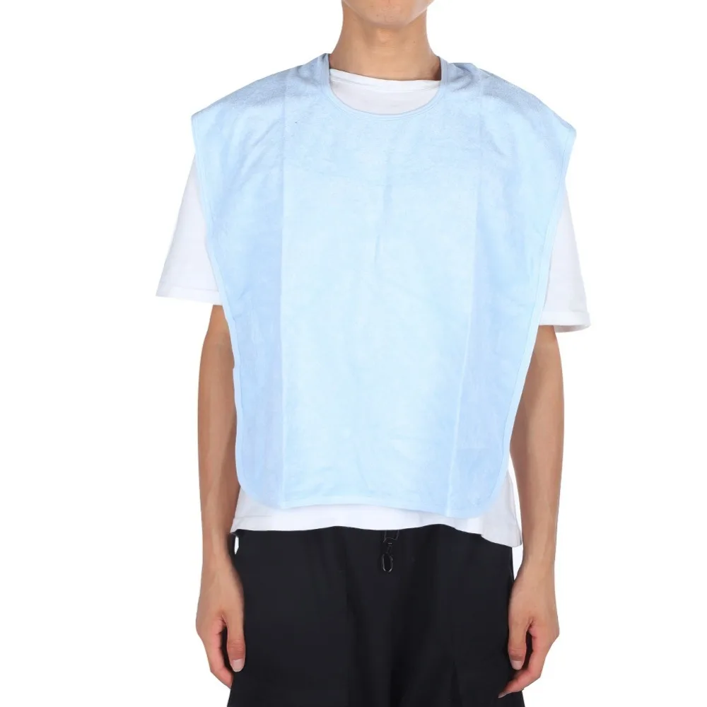 Portable Waterproof Mealtime Bib Reusable Soft Adult Bib Clothes Protector Elderly Bib For Elderly