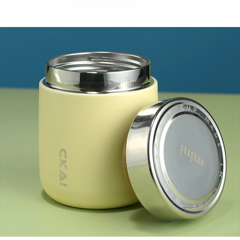 Portable and Compact Insulated Cup Stainless Steel Stewing Beaker Mini Bird's Nest Cup Insulated Bottle Pocket and Soaking Pot