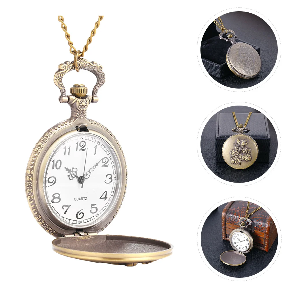 

1Pcs Retro Pocket Watch Lightweight Quartz Movement Accurate Timing Easy Wear Decorative Accessory Quartz Pocket Watch