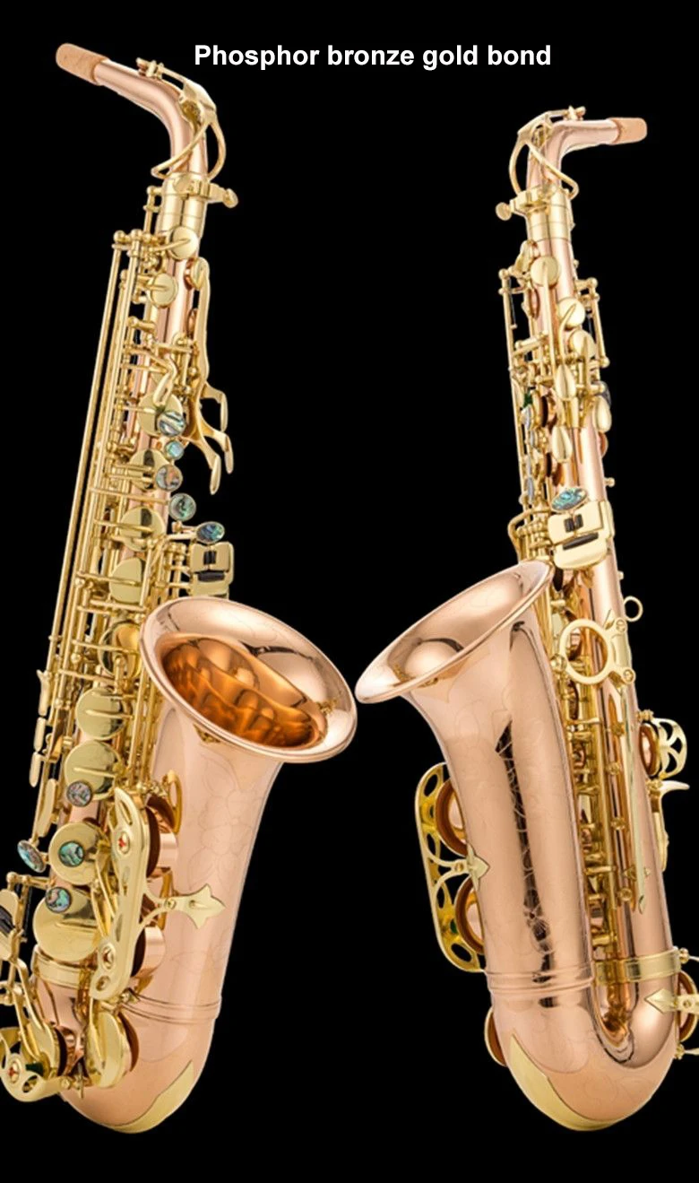 France r54 Original 1 :1 key type Alto Saxophone 54 black nickel gold Antique Copper Phosphor Bronze Eb Alto Sax instrumen