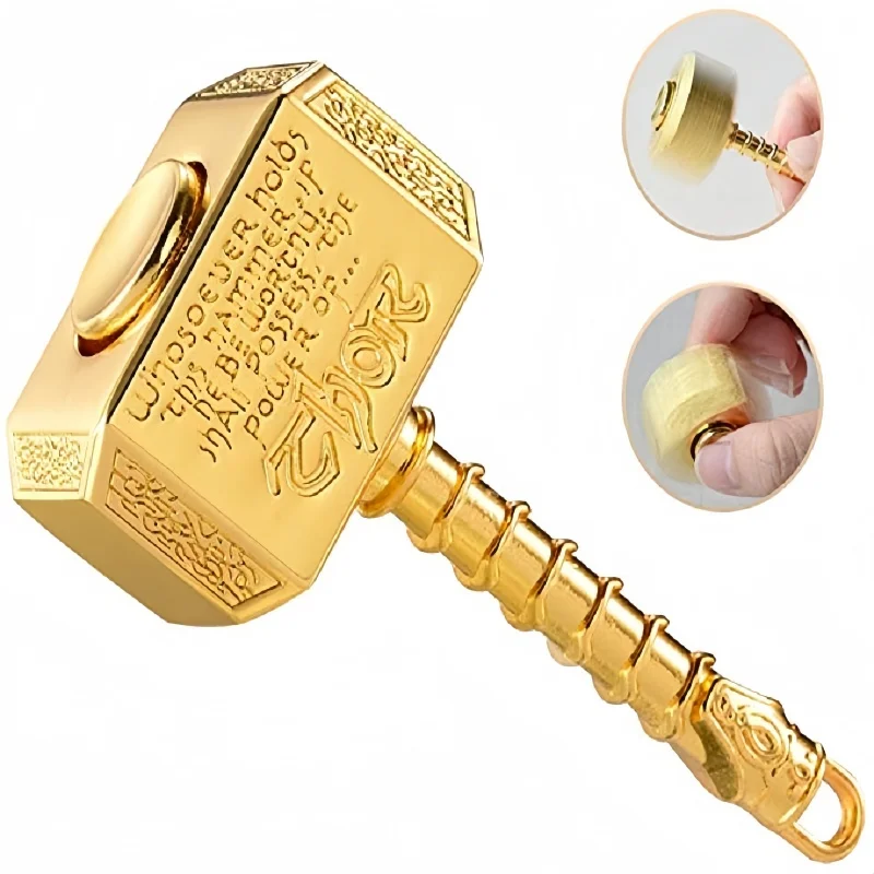 سبيكة الإصبع الدوران سبينر تململ لعبة للبالغين مكافحة الإجهاد الإغاثة إصبع الجيروسكوب مكافحة القلق لعبة المطرقة المعدنية