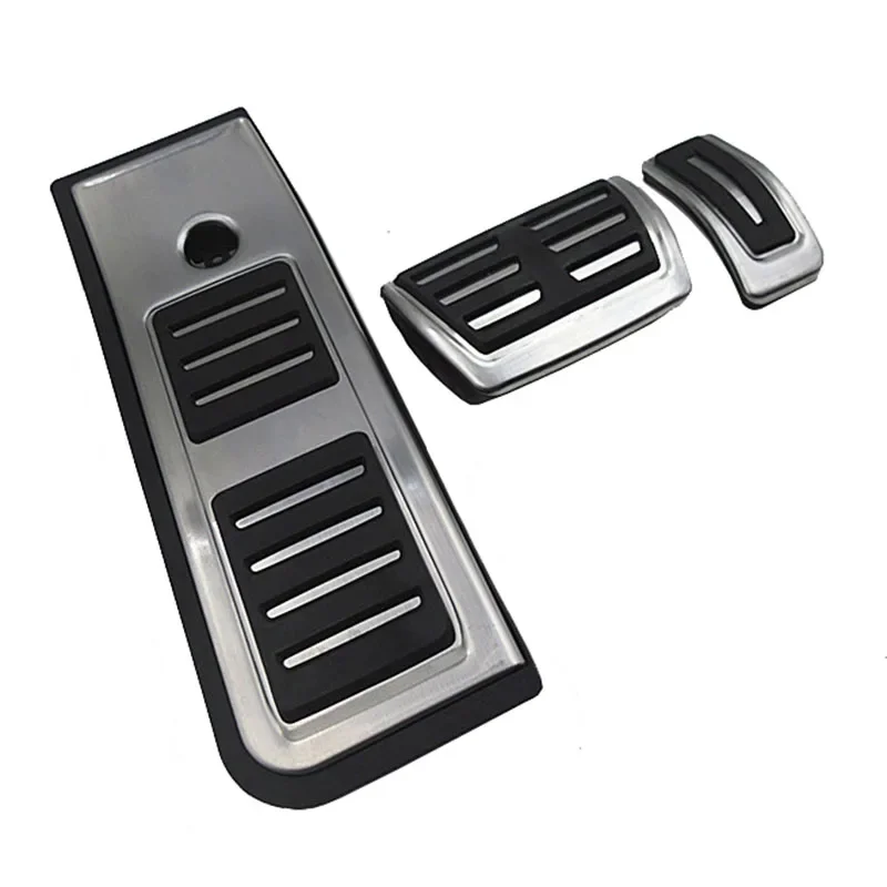 Image of Auto Pedale Für Audi A6 C8 Typ 4K 2019 2020 LHD Edelstahl Auto Kraftstoff Bremse Fußstütze Pedal Abdeckung kappe Pad