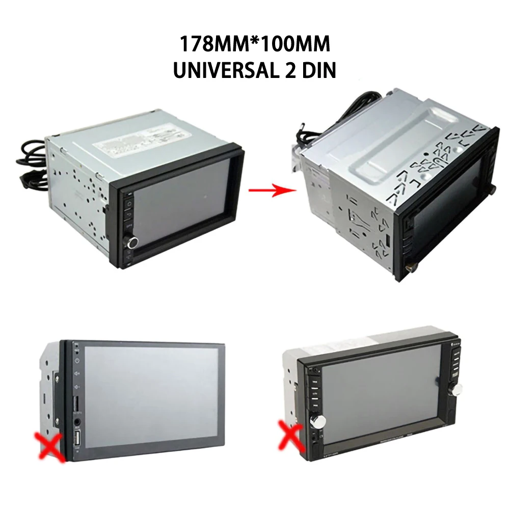 Cage Radio Vehicle Case Unit 2 DIN Car Stereo Install Dash Bezel Panel Car Fitting DVD Player Frame Mounting Plate