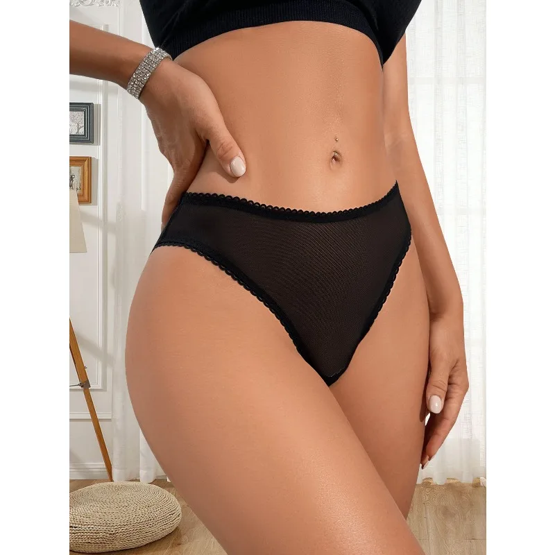

1 шт., сексуальные женские трусики с низкой посадкой, модные стильные эротические женские трусы, дышащее сексуальное женское белье, женские сетчатые трусы