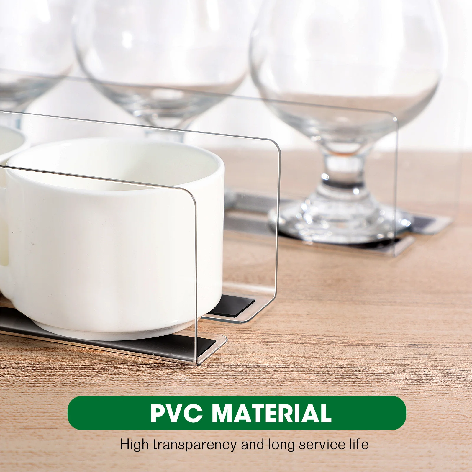 

10Pcs Clear L Shape Shelf Dividers PVC Commodity Dividers for Supermarket Cabinet Closet Organization Transparent Shelf