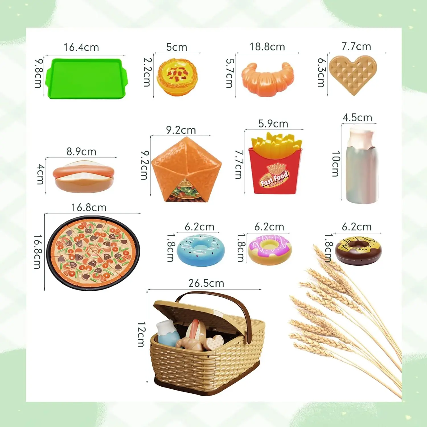 Juego de cortar comida, juego de cocina, cesta de comestibles, juguetes de comida para niños pequeños, niñas y niños, frutas postizas educativas, verduras