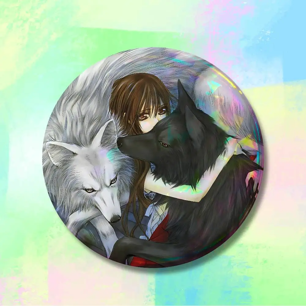 V-Vampire Comics K-Knights 58mm 44mm HD Print Brooch Badges Pretty Derby Round Display Brooches Lapel Pins