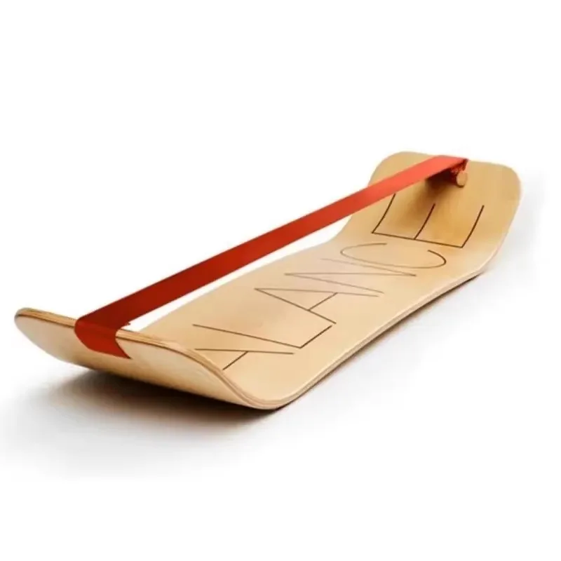 

Деревянная балансировочная доска для йоги, пилатеса и тренировок по лыжах — 2-сторонний рокерный сердечник для фитнеса, домашнего тренажерного зала