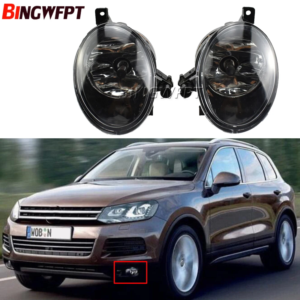 1Pair Car Fog Light For VW Touareg 2011 2012 2013 2014 2015 Car-styling Front Bumper Halogen Car Fog Light Fog Lamp