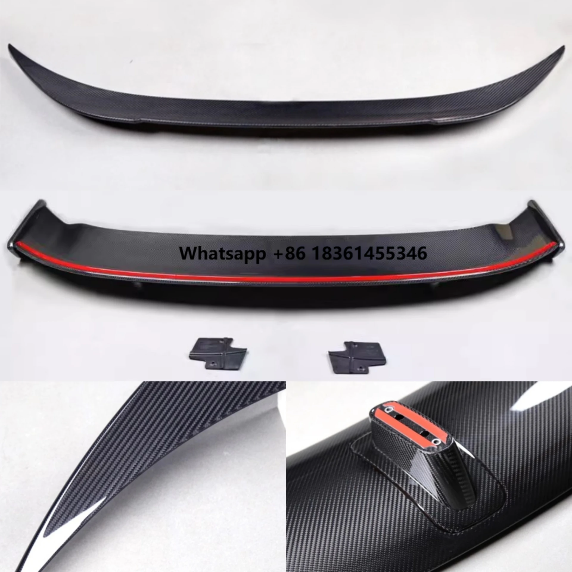 

Для 001 2021-2025: Модифицированный облегченный спойлер нового стиля, автомобильные аксессуары, задний спойлер из сухого карбона, прессованное заднее крыло