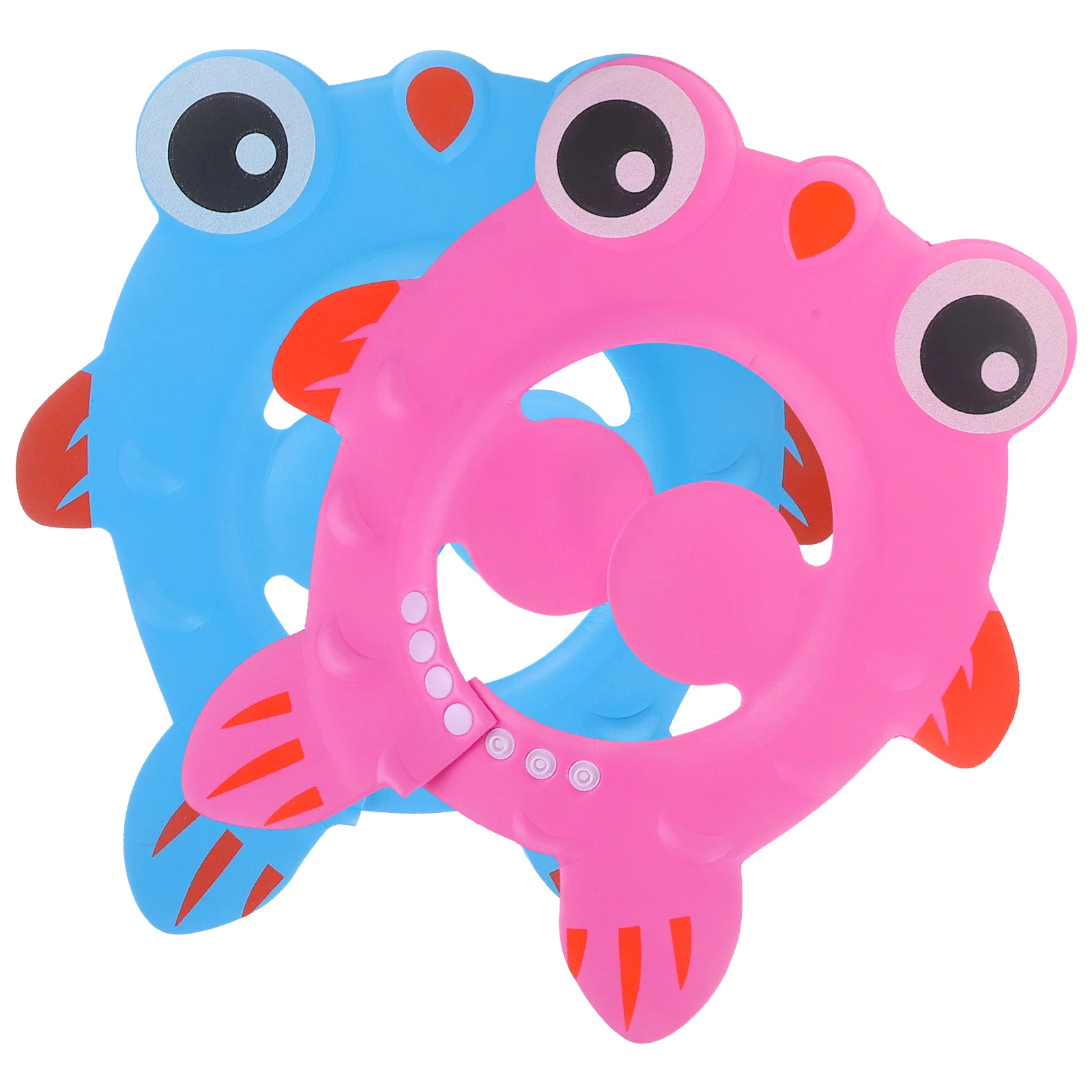 

2Pcs Baby Shower Hat Adjustable Eva Shampoo Cap Adorable Design Toddler Bath Visor Fun Playful Experience Baby Shower Hat