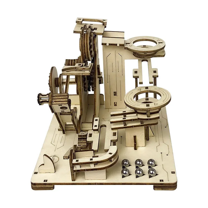 

OUZEY 3D Wooden Ball Launcher Model, Screw Transmission DIY Assembly, Mechanical Puzzle for Teens & Adults