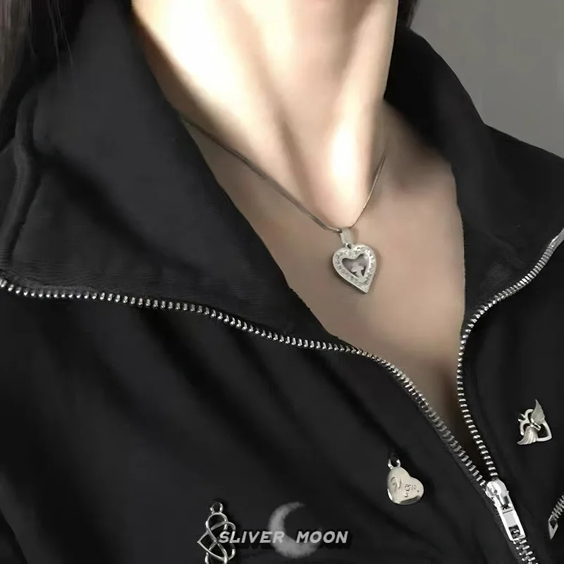 الحب الصليب قلادة قلادة - سلسلة الترقوة المتخصصة الموضة |   Qixi/هدية عيد الحب للنساء، مجوهرات الحفلات