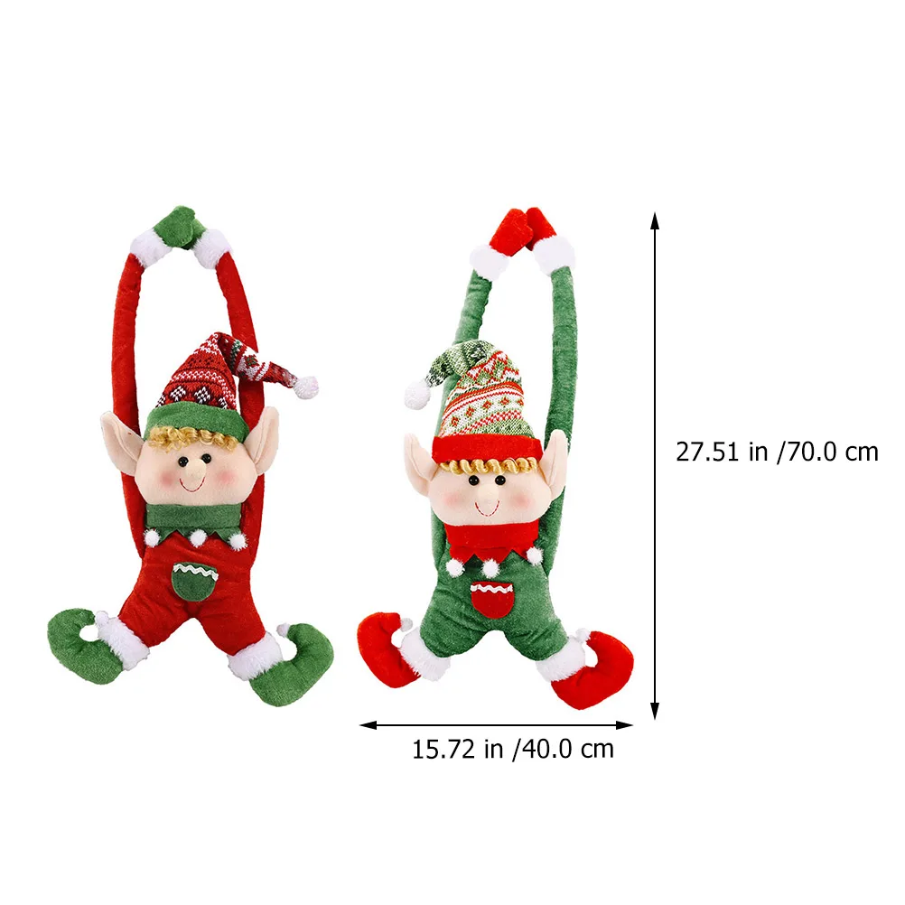 

2pcs Red Door Hanging Golden Curtain Buckle Pendant Color Christmas Decoration Home Party Accessories