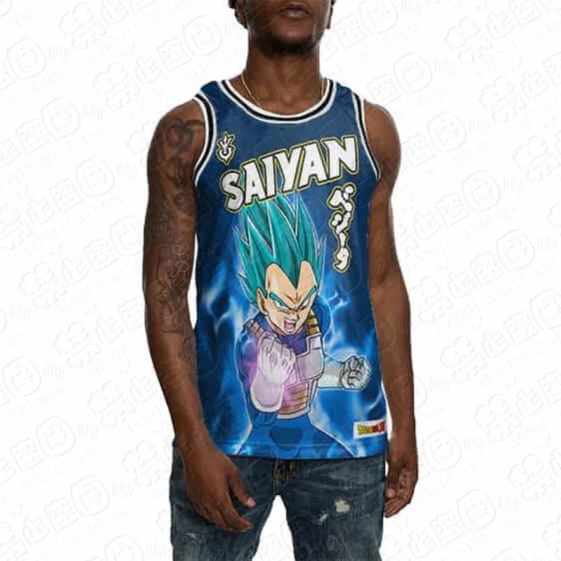 2026 Anime Dragon Ball Z Goku Super Saiyajin Ärmelloses Basketball-Trikot Übergroßes Freizeit-Sport-Outdoor-Fitness Atmungsaktives Tanktop