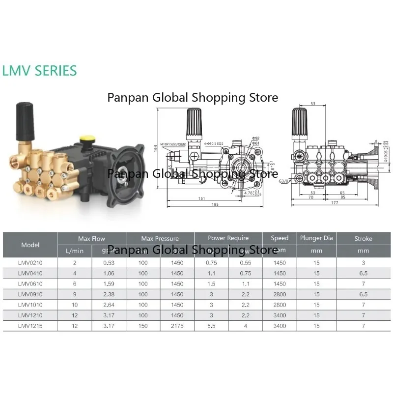 2LPM 100bar High Pressure Pump Triplex Plunger Pump For Mist System Fogging And Humidification