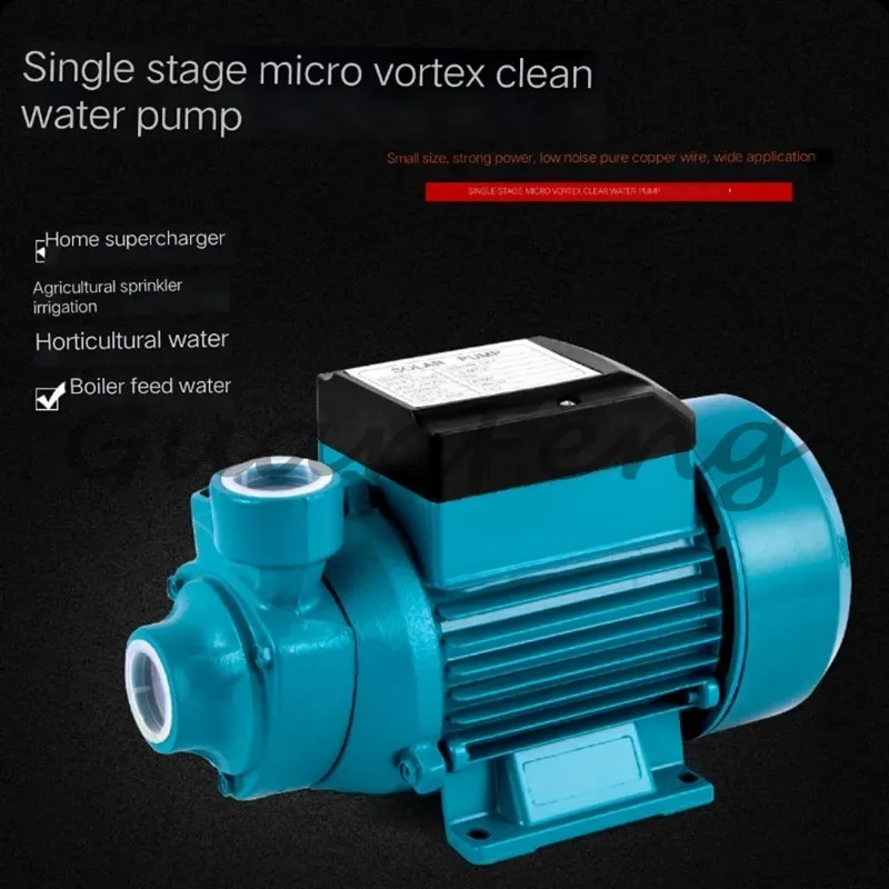 QB60 DC Vortex Self‑Priming Pump, 12V 24V Large Flow High Lift Centrifugal Pump, Solar Battery Powered Water Transfer Pump
