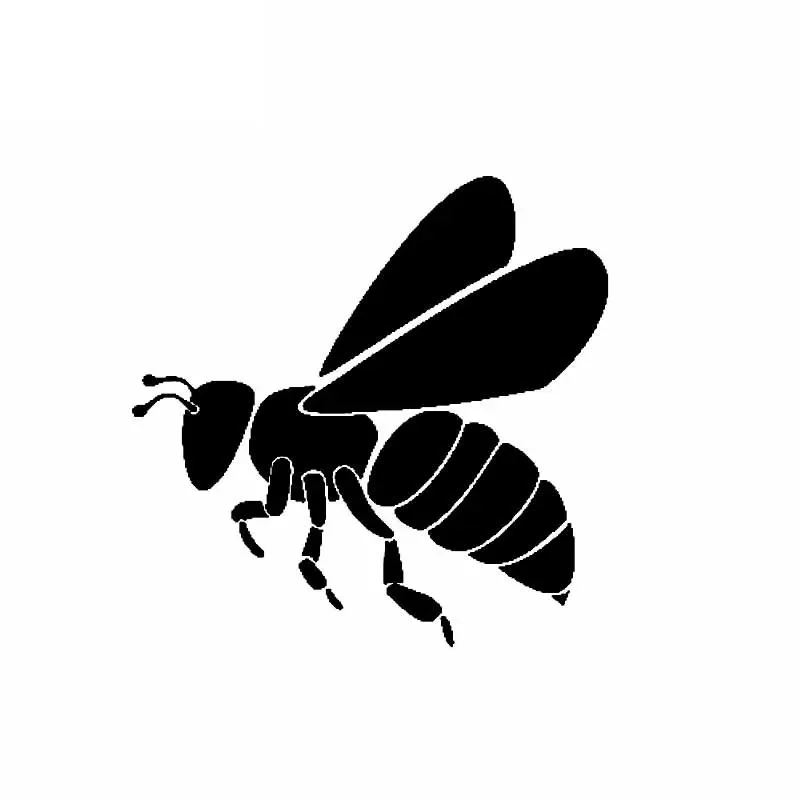 

Cute Flower Bee Bumblebee Cover Scratch Personalized Car Decal Pvc Sticker Suitable for Various Models Black/white, 15CM *15CM
