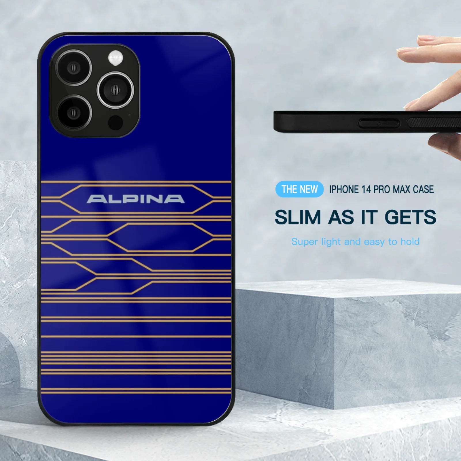 Alpina Stripes Tempered Glass Case For Iphone 15 14 13 12 11 Pro Max Mini X Xr Xs Max 8 7 Alpina Alpina Stripes Alpina Alpina