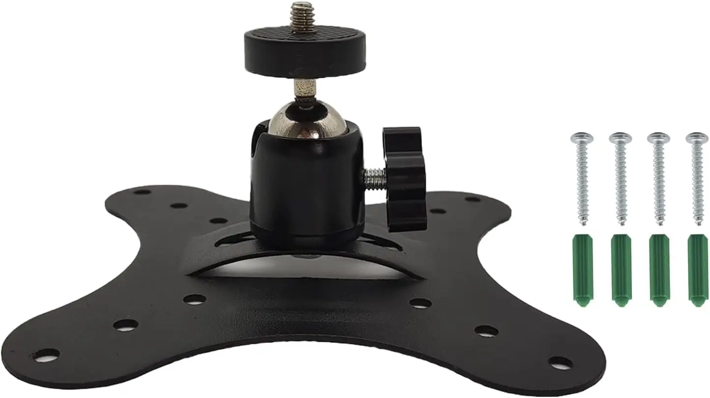 with360-Degree Ball Vertically Mounted Projector Bracket Wall-Mounted Universal Ceiling Wall Projector,Desktop Stand 1/4