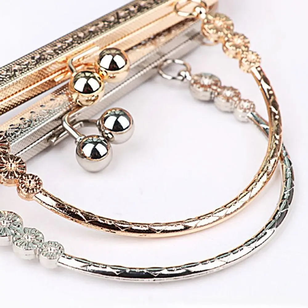 20cm Vintage Purse Clasp Frame Bag Kiss Clasp Lock Metal Purse Frame for DIY Craft Purse Bag Making Handle Bag Accessories