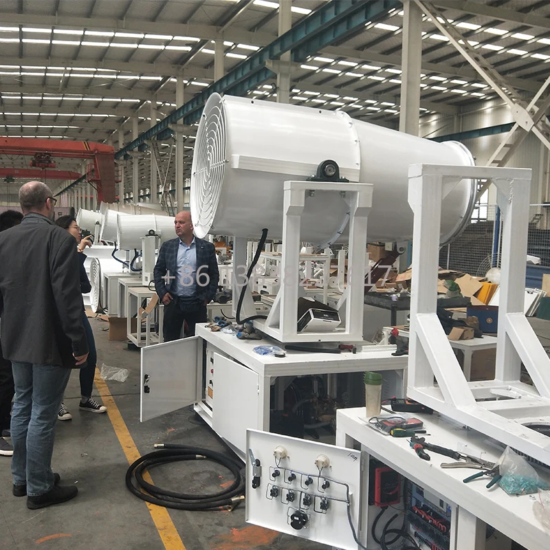 50m-120m Range Dust Suppression Fog Cannon, Cast Iron Structure with Superior Sealing and Spark Isolation