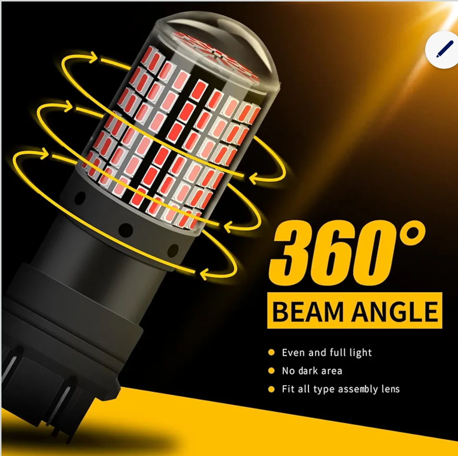 3157 CANBUS Red LED Brake Stop Signal Tail Light Bulbs