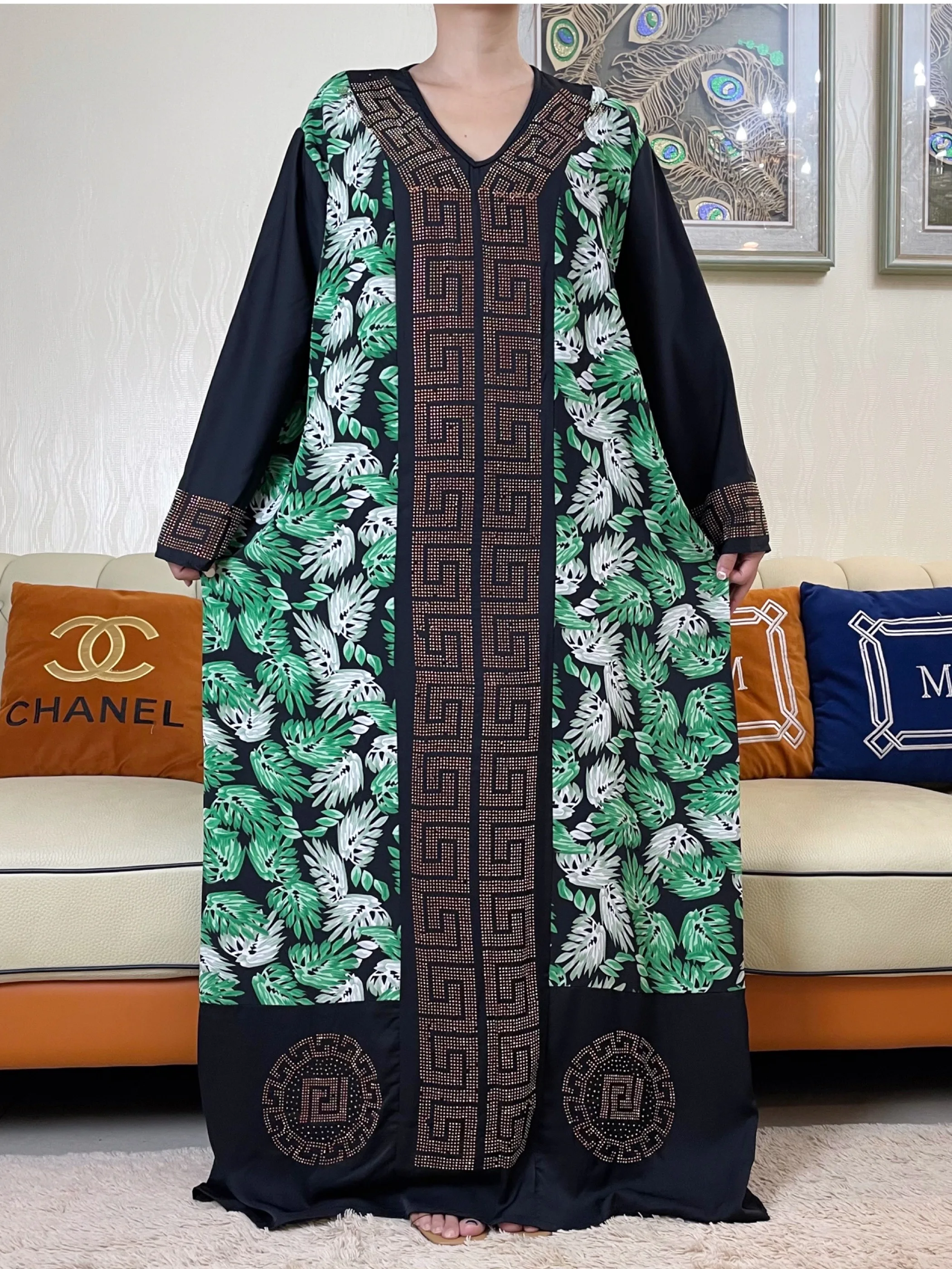 African Dresses For Women High Quality Comfort Fabric Turkey Caftan Traditional Ramada Abaya Muslim Diamond Boubou Robe Clothes