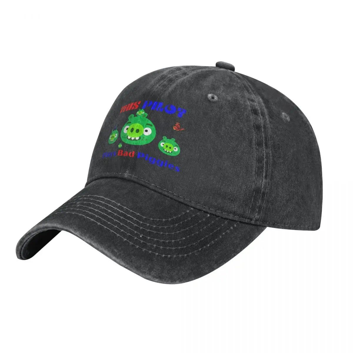 Green Piggies Baseball Caps Peaked Cap Bad Piggies Sun Shade Hats for Men