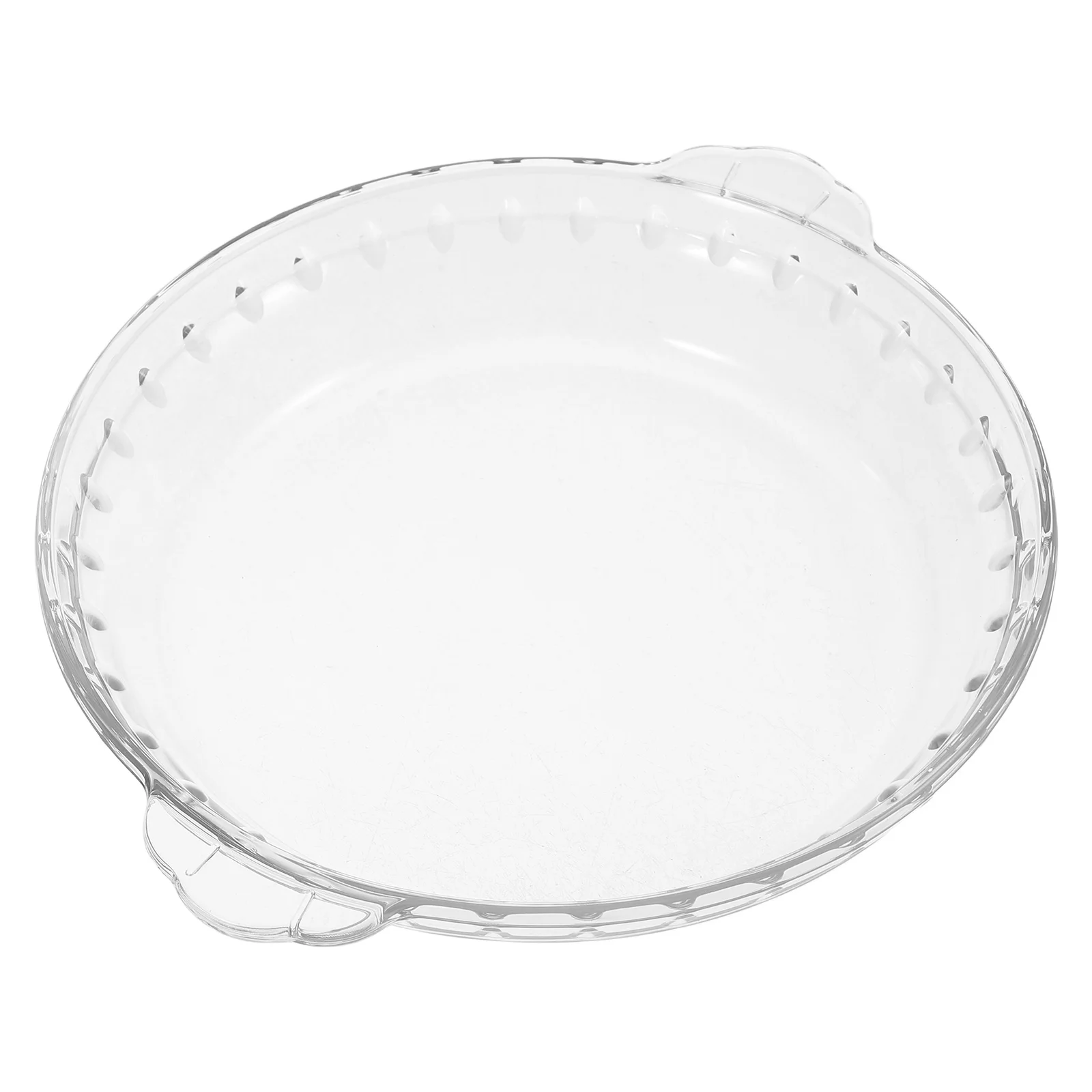 

Microwave Oven Glass Lid Dried Fruit Plate Cake Deep Pie Serving Plates Platter