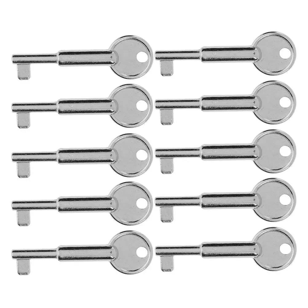 10pcs Sturdy Reset Emergency Stop Button Key For Home And Outdoor Use Alloy Key For Push Button Switch Replacement Emergency Sto