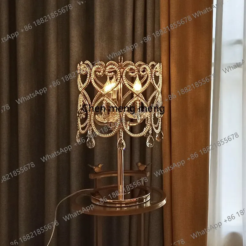 

Настольная лампа D1089 Crystal, американская ретро-лампа для спальни, французская роскошная романтическая креативная напольная лампа