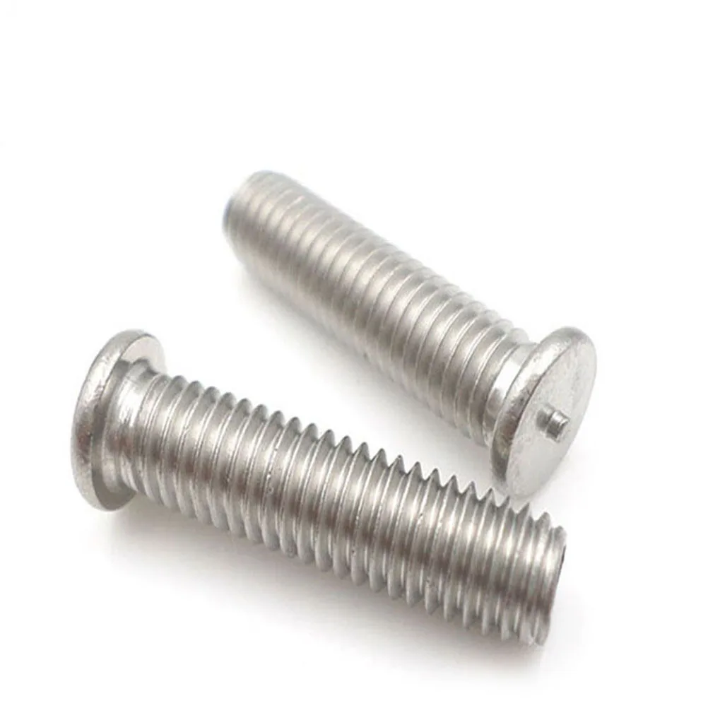 

100Pcs Aluminum Welding Stud Sheet Metal Parts Copper Coated Silver Auto Repair Car Machine Parts Durable Practical Tool Gift