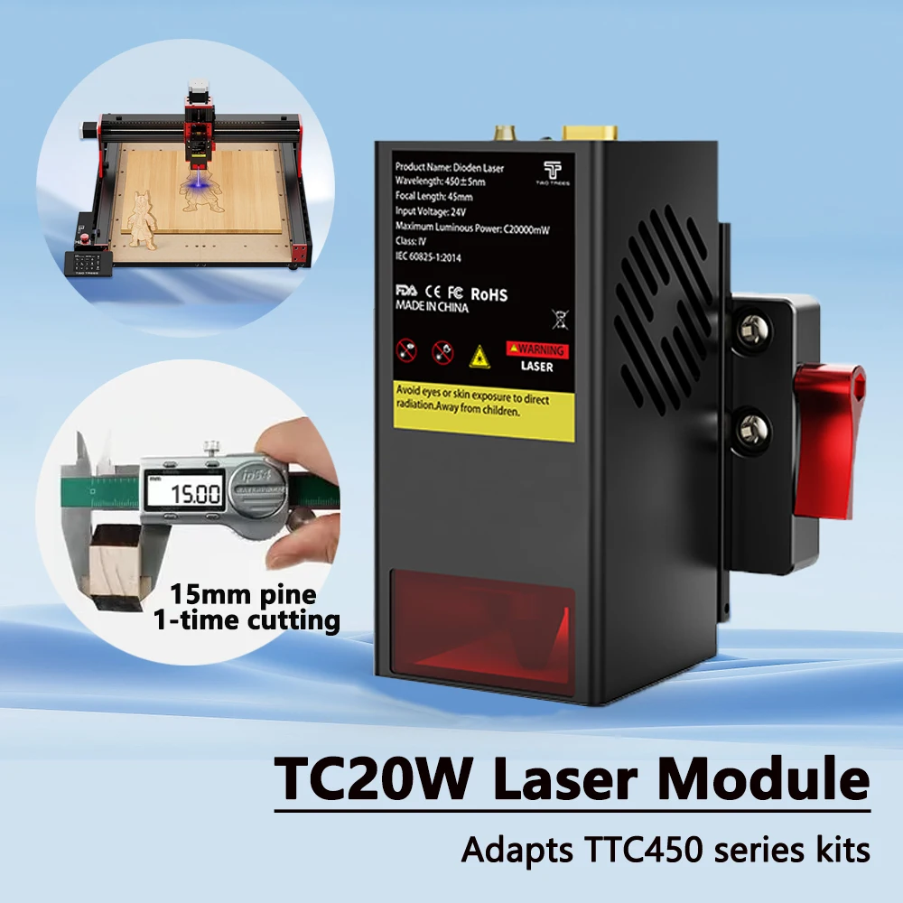 TWO TREES Laser Module for TTC450 / TTC450 pro COS20W module for Laser Engraving Machine Cutter Wood Acrylic Cutting