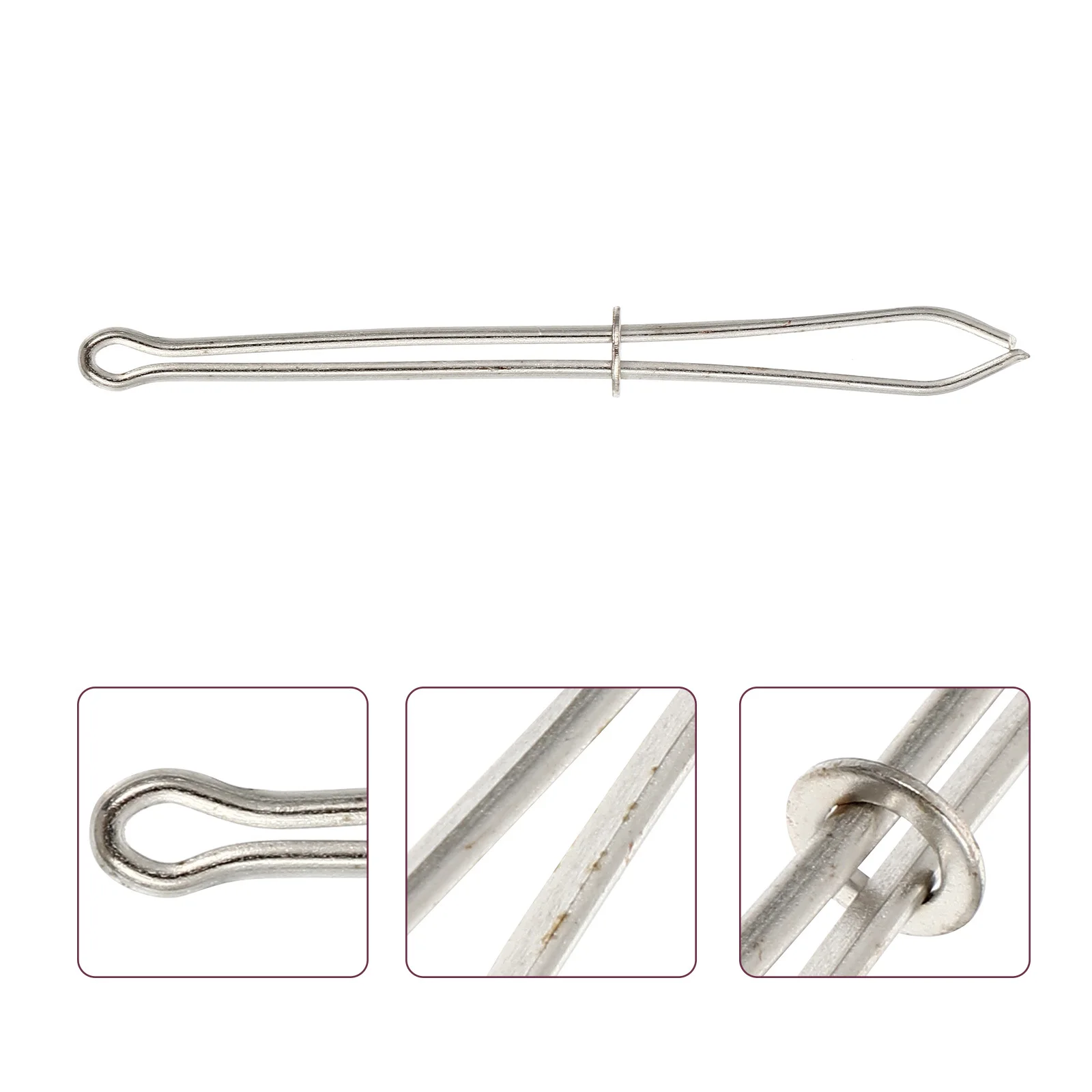 

50Pcs Elastic Band Threader Stainless Steel Threading Tool for DIY Sewing Convenient Rope Wearing Clip Garment Repair Accessory
