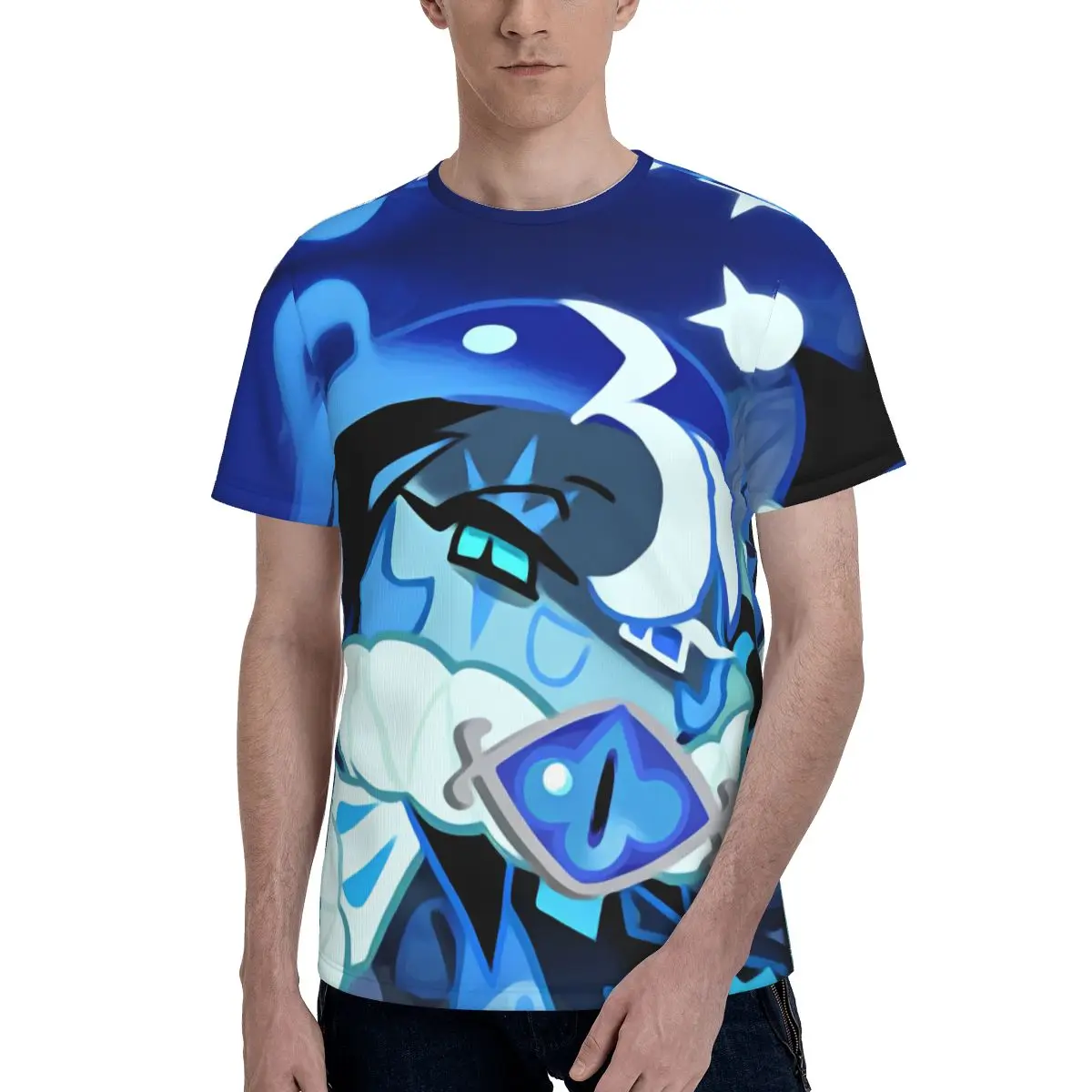 Homens mulheres sombra leite biscoito run reino t camisas bonito dos desenhos animados anime poliéster roupas de manga curta camiseta plus size