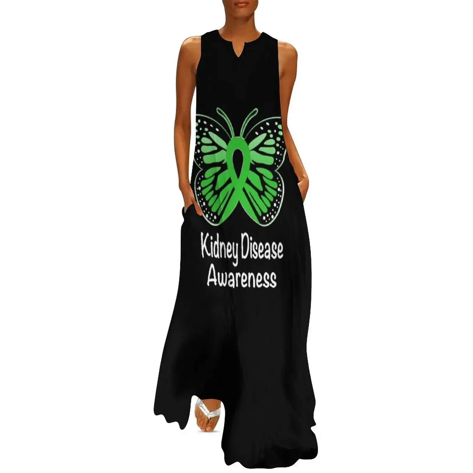 

Kidney Disease Awareness Warrior Support Survivor Green Ribbon Gifts Long Dress dress summer 2025 women Dress