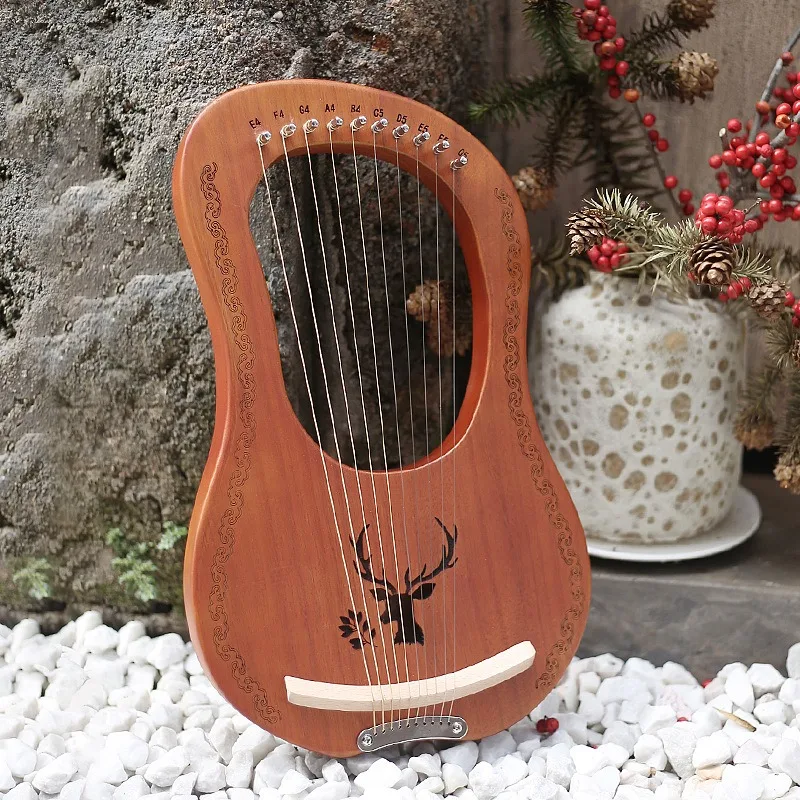 

Арфа из красного дерева 7, 10-струнные профессиональные арфы-лиры, ручная маленькая арфа-лира, портативные детские челюсти, арфы, музыкальные инструменты, подарок